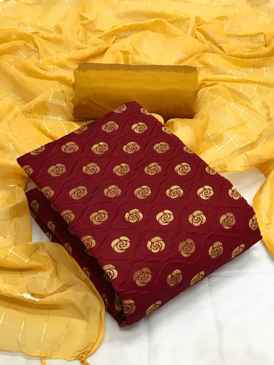 Banarasi Silk 54 Festive Wear Banarasi Silk Latest Dress Material Collection